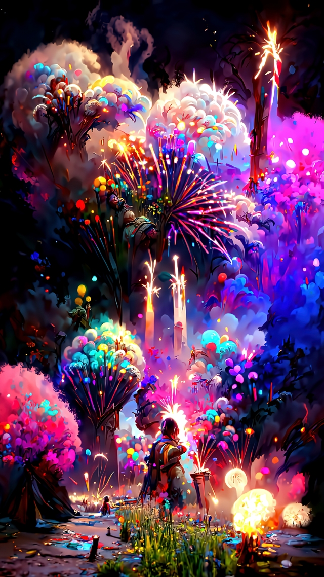 AI繪畫之童話煙花1