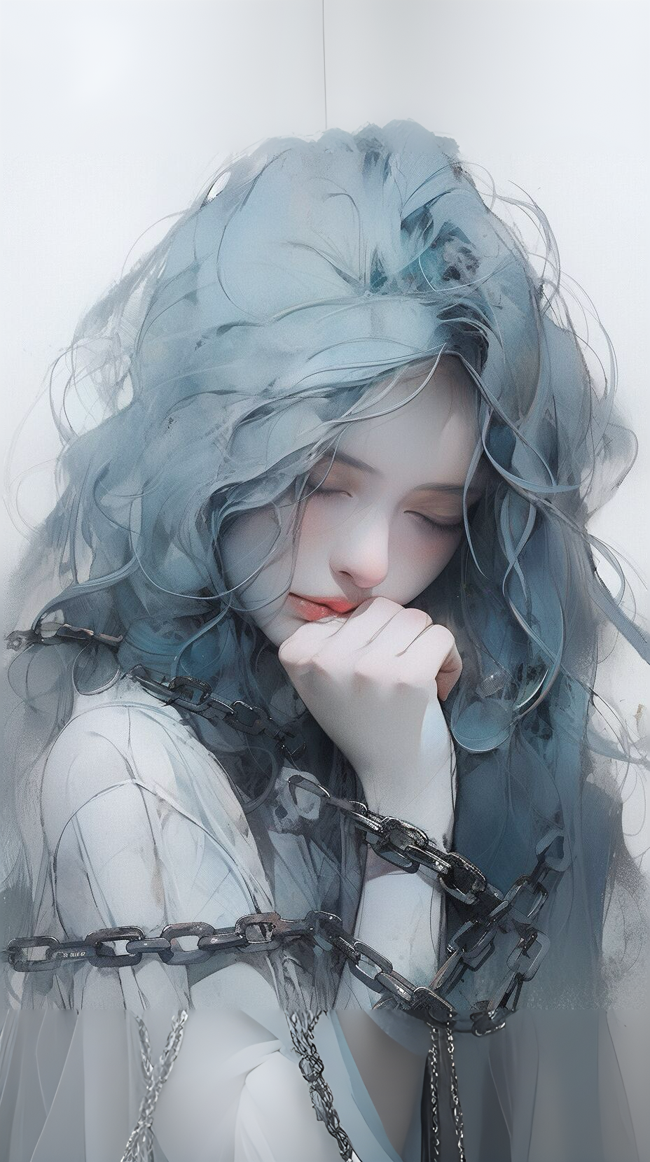 水墨畫美人
