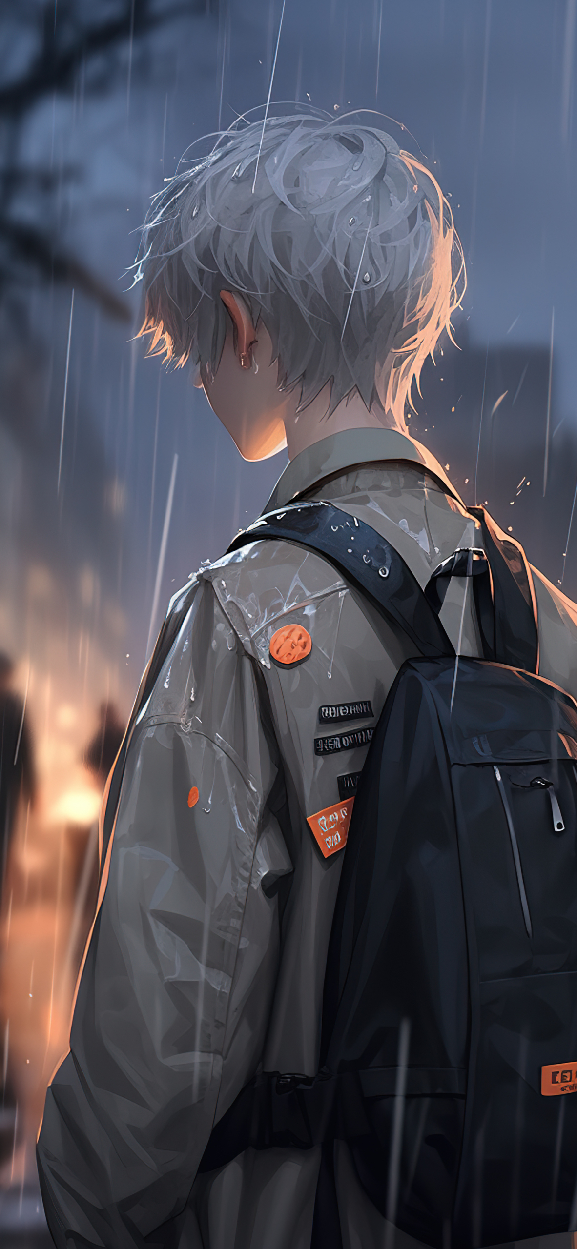 雨中少年