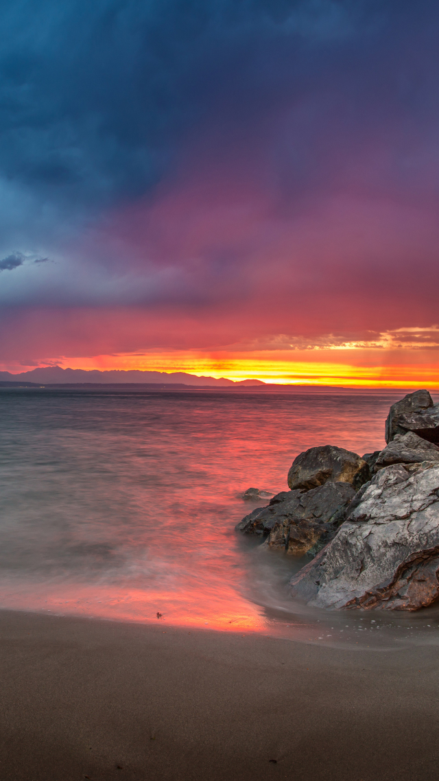 海边夕阳
