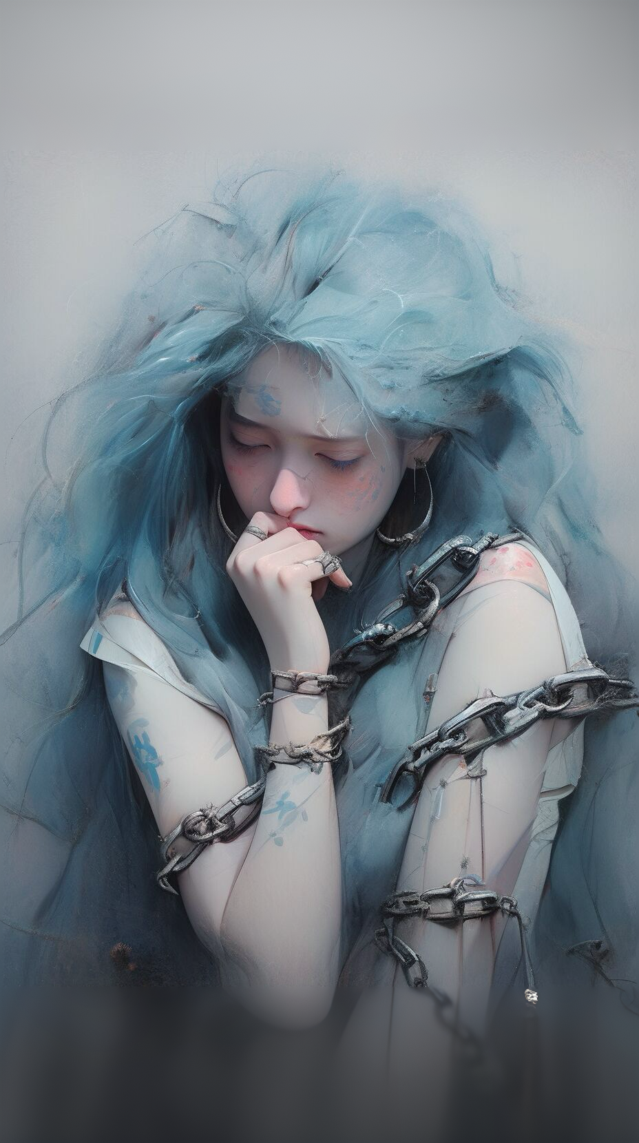 水墨畫美人