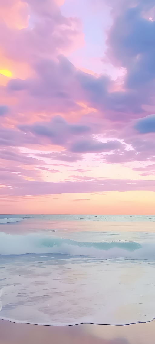 夕阳海滩