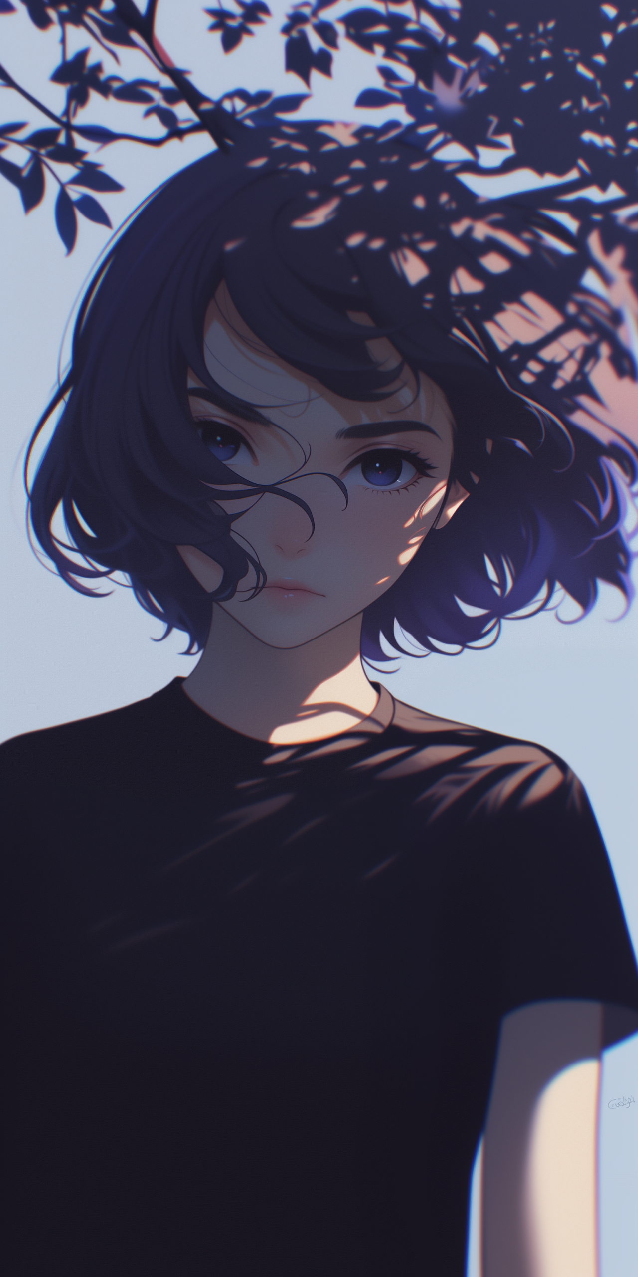 短髮的女孩
