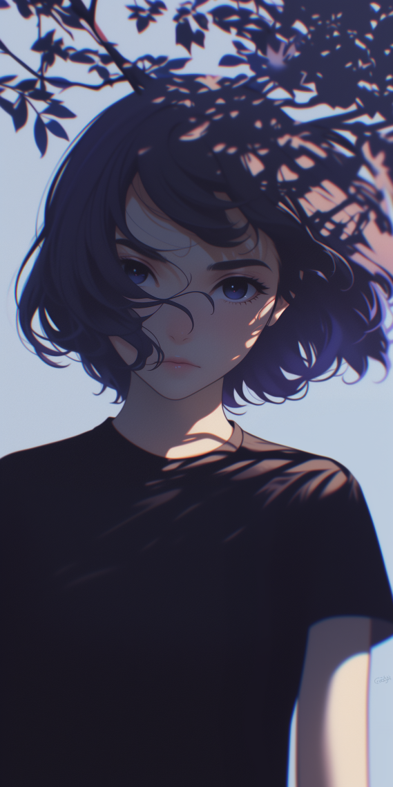 短髮的女孩