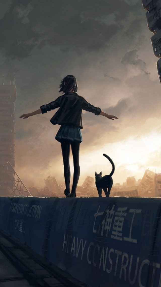 女孩與貓