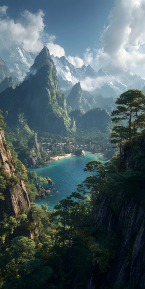 隐世秘境，山湖之间的宁静