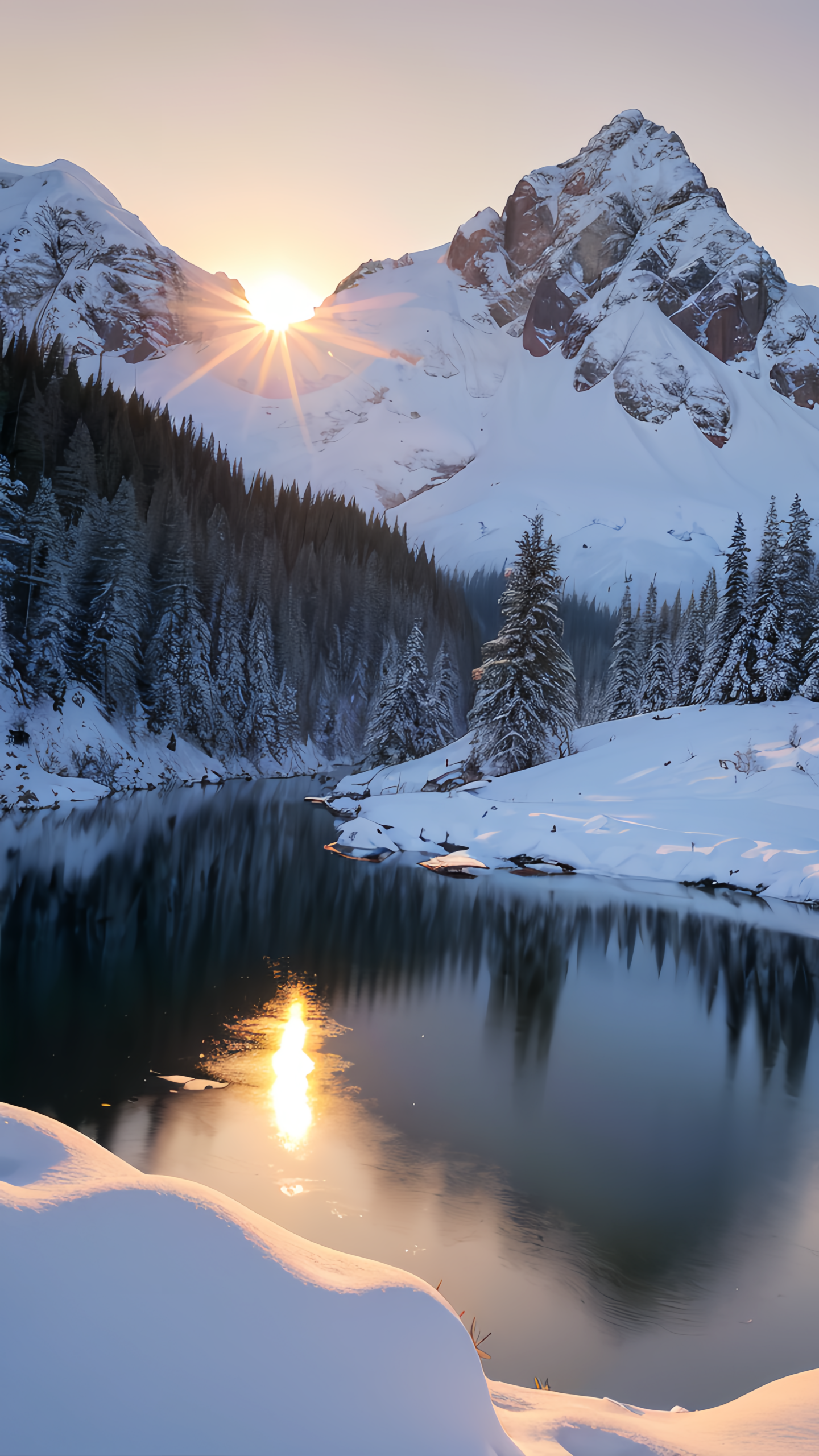 靜湖雪山