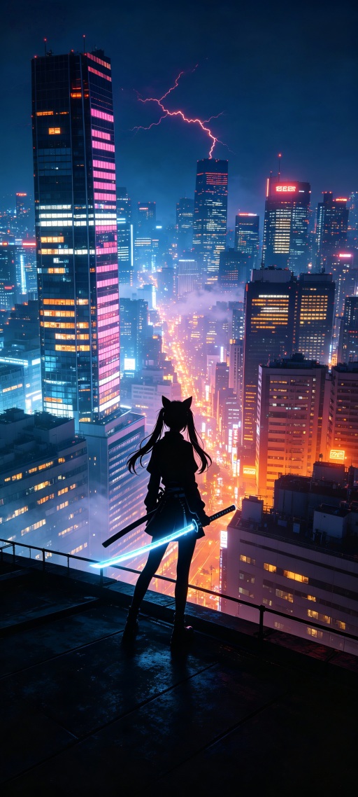 赛博猫耳少女