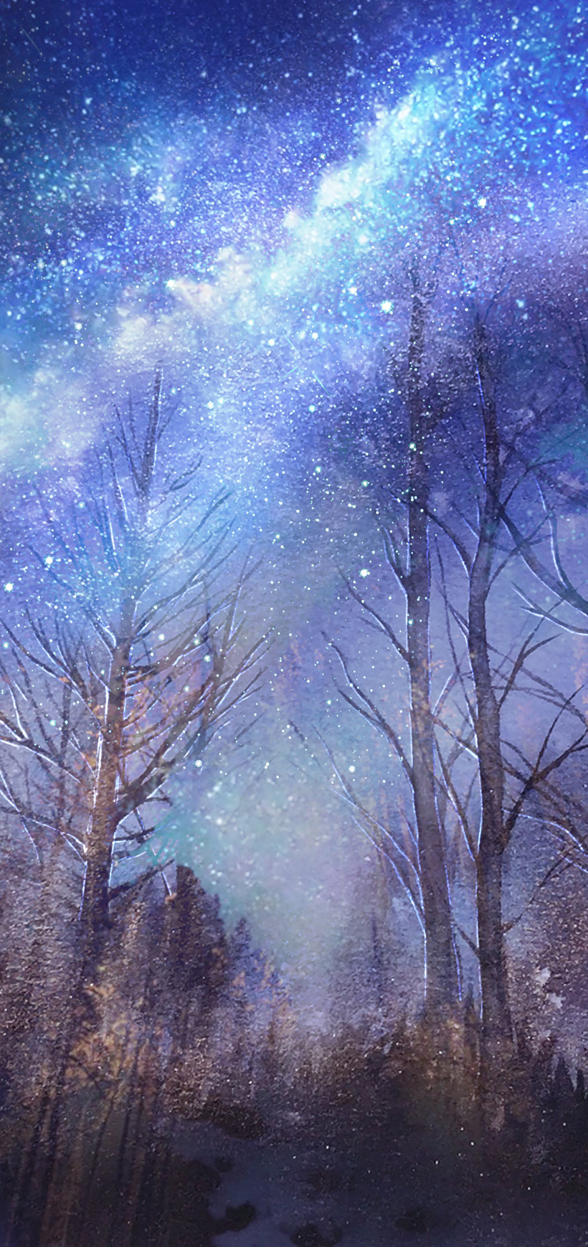 微信聊天背景圖片高清藍色繁星