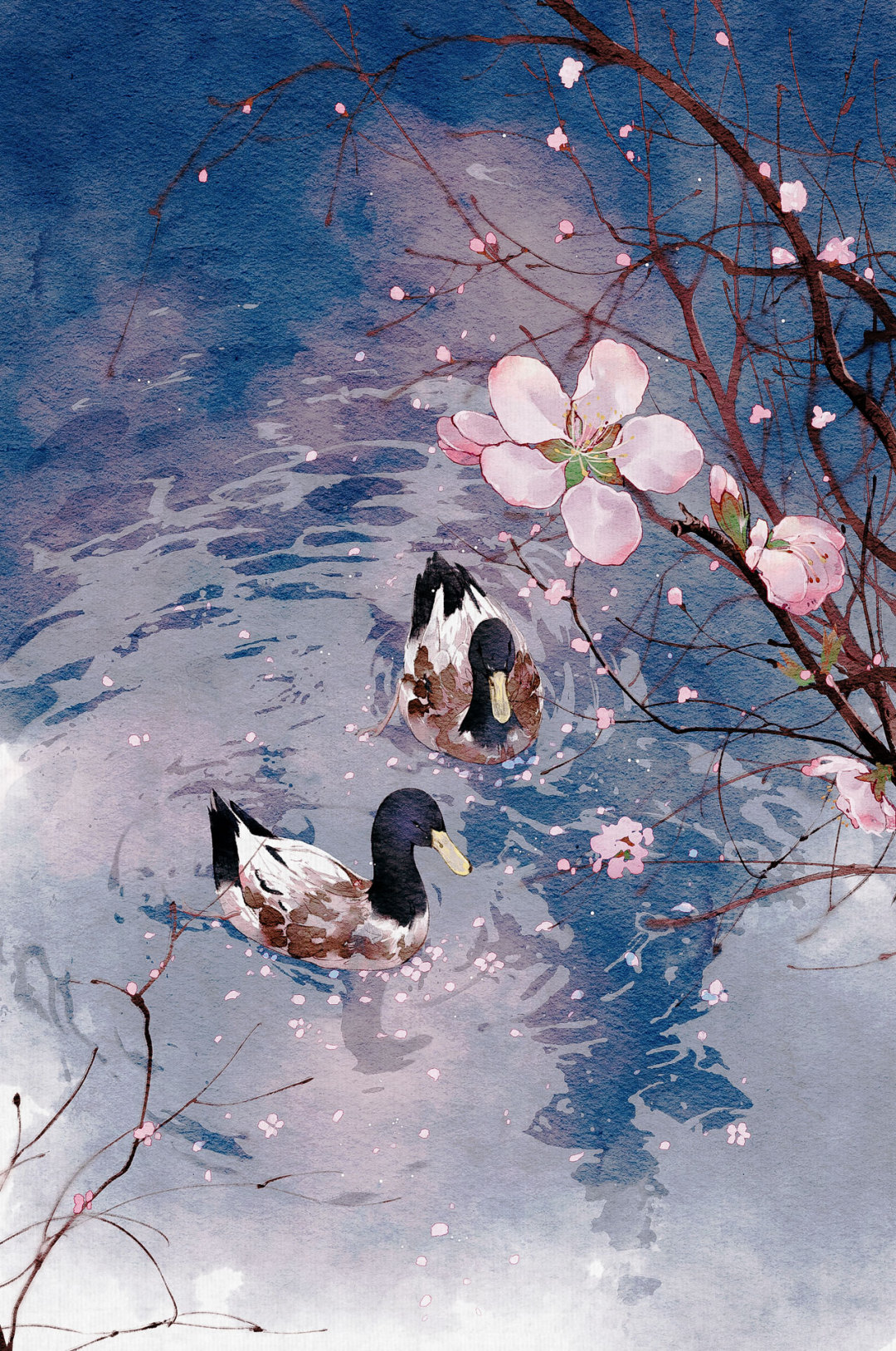 竹外桃花三兩枝，春江水暖鴨先知