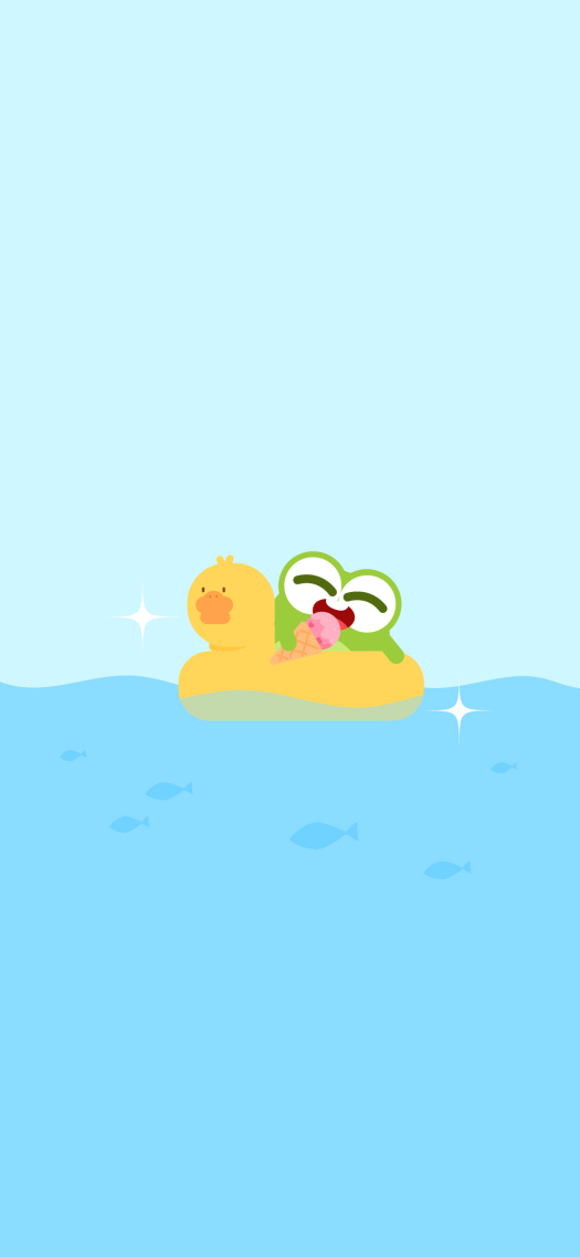简约蓝色海边趣事