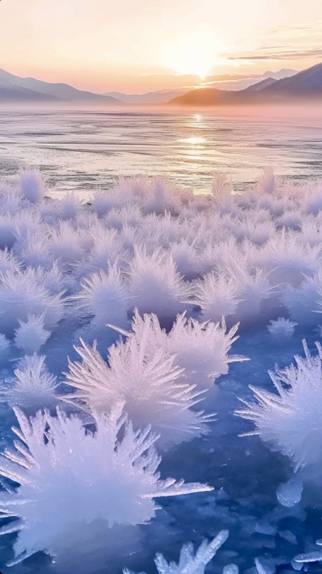 雪景冰花
