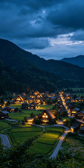 夜间山谷