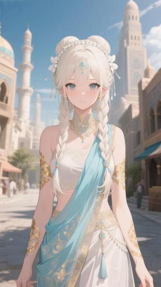 白发异域少女