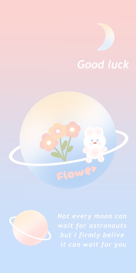 渐变星球兔子