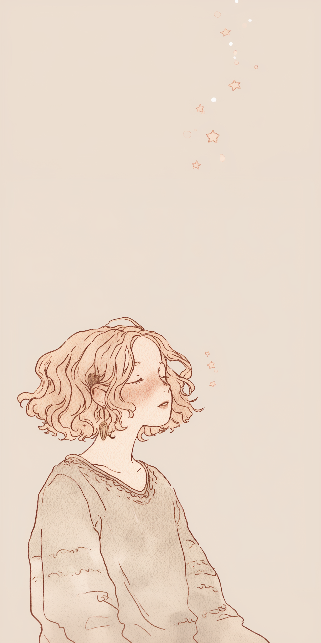 柔和色彩的少女