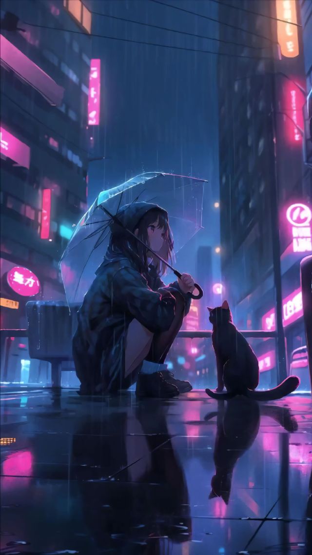 雨中蘿莉與貓