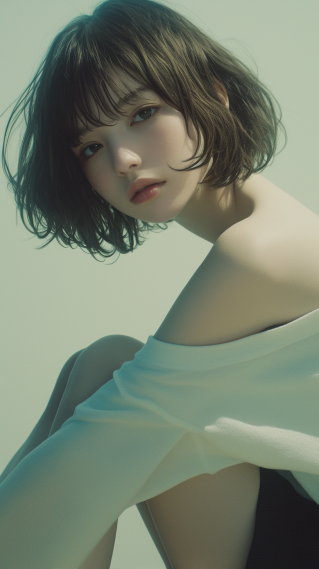 阳光气质短发美女