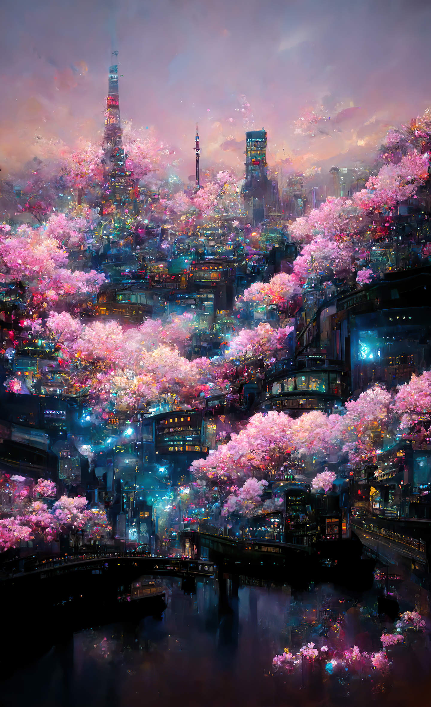 唯美花開滿城壁紙