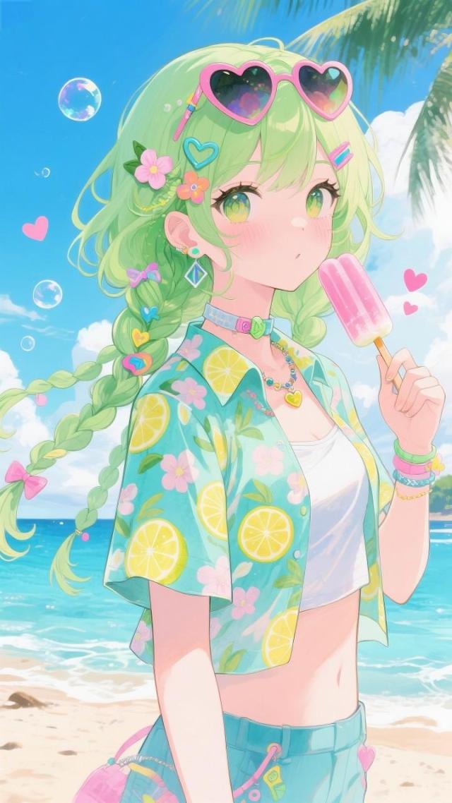 夏日清凉沙滩