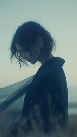 静谧草原美女