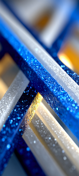 立体 轻奢 蓝白