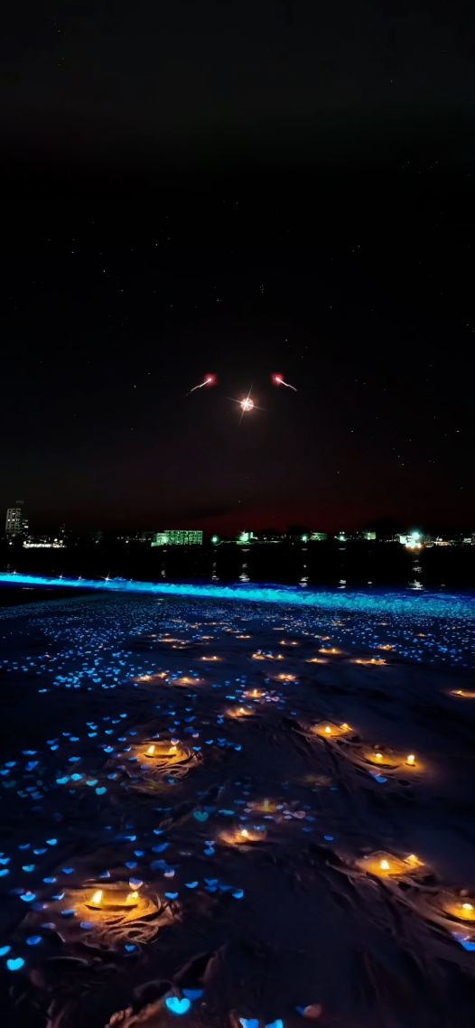 熒光海夜景