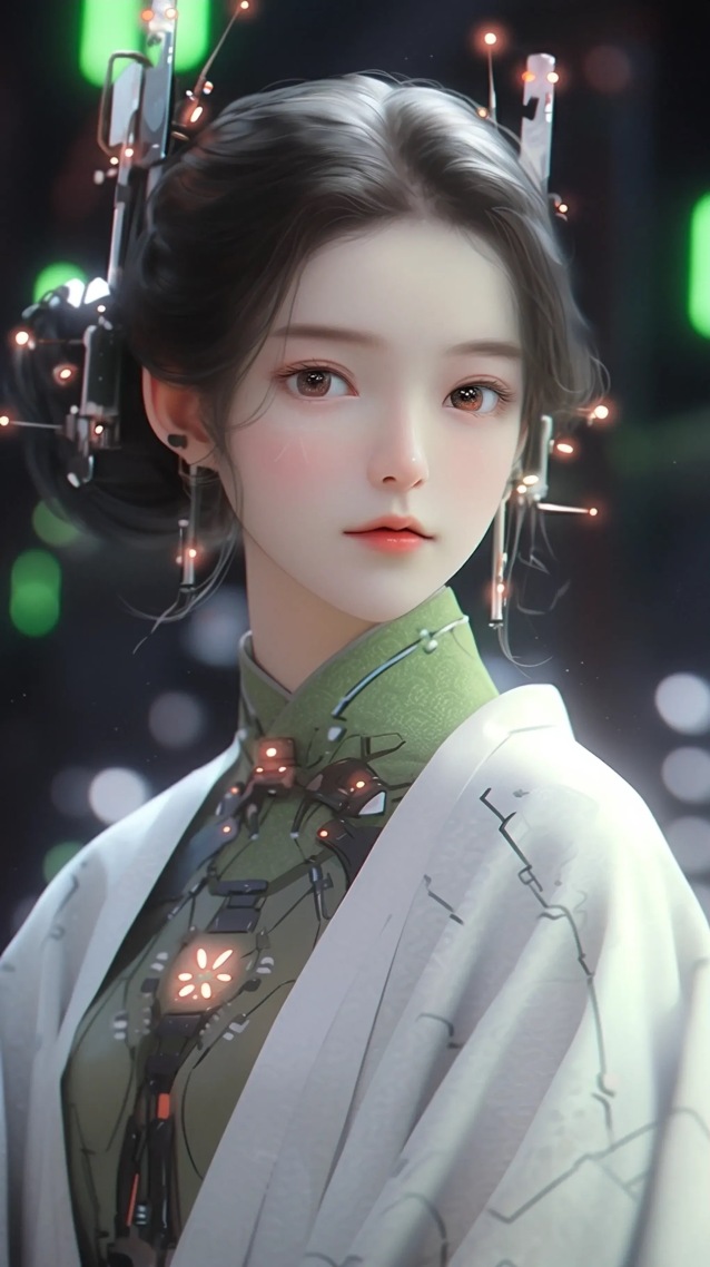 古风赛博朋克少女