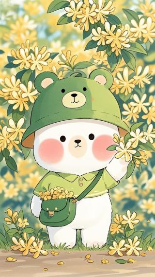 可爱小白熊