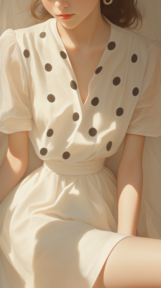 波点裙少女