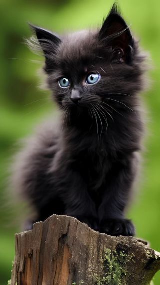 可爱黑猫
