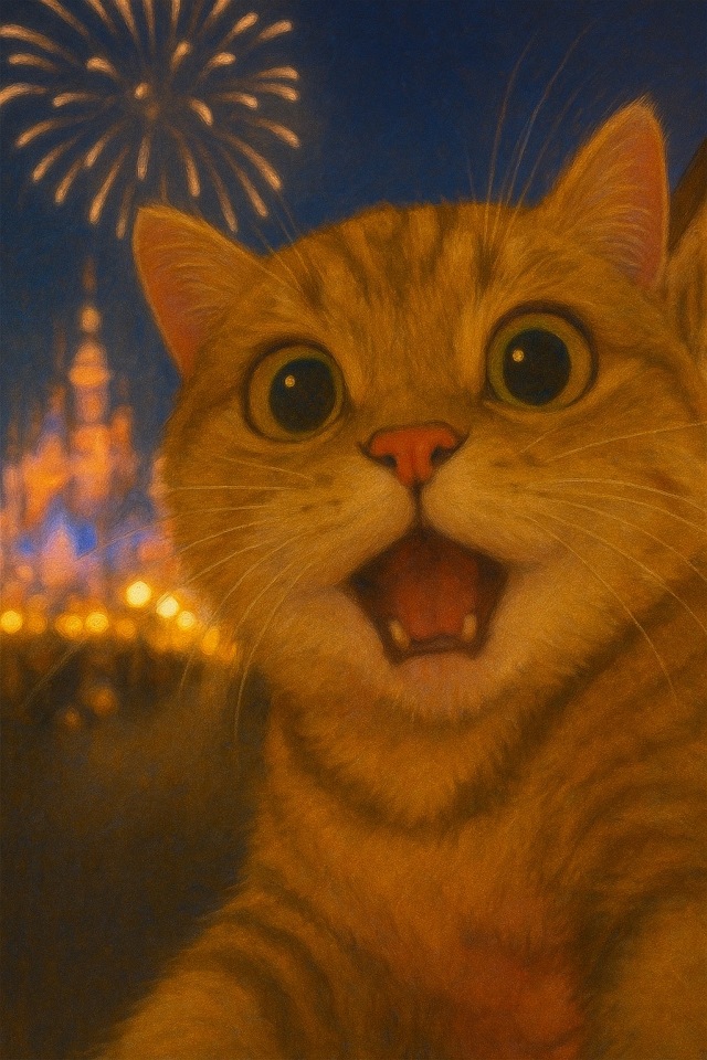 猫咪迪士尼合影