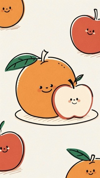 苹果插画壁纸