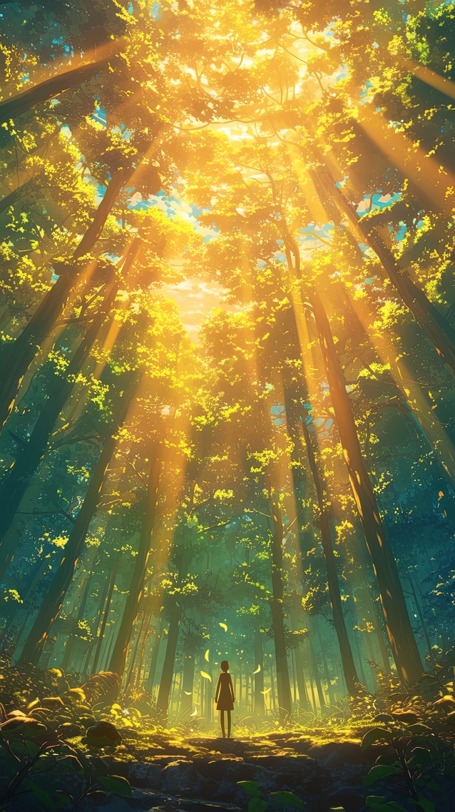 神秘金光森林