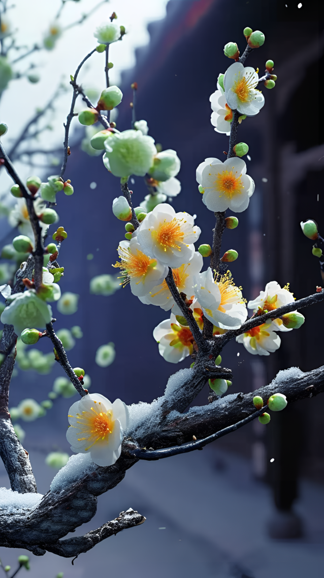 城南小陌又逢春，只见梅花不见人