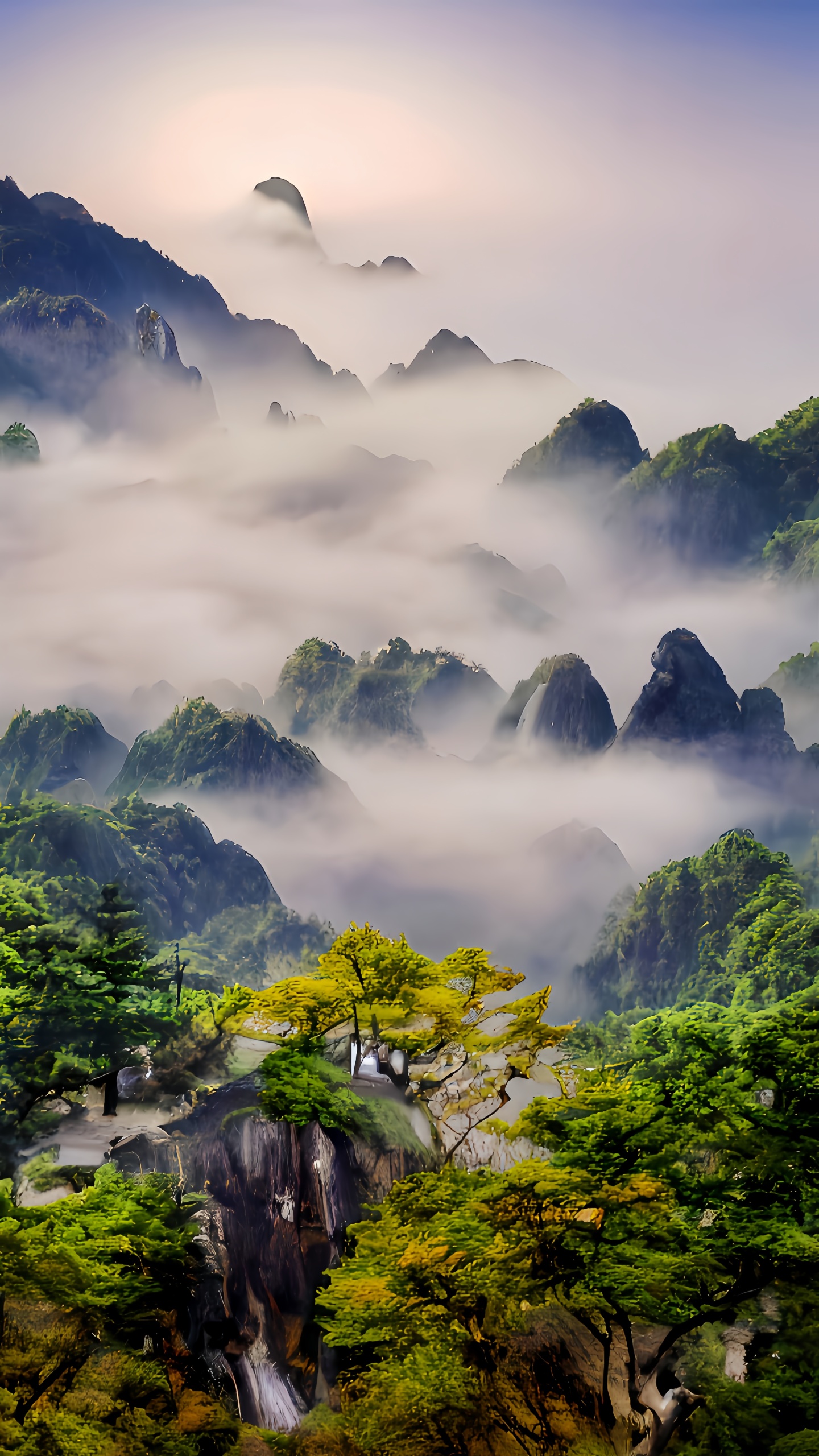 山中雲霧