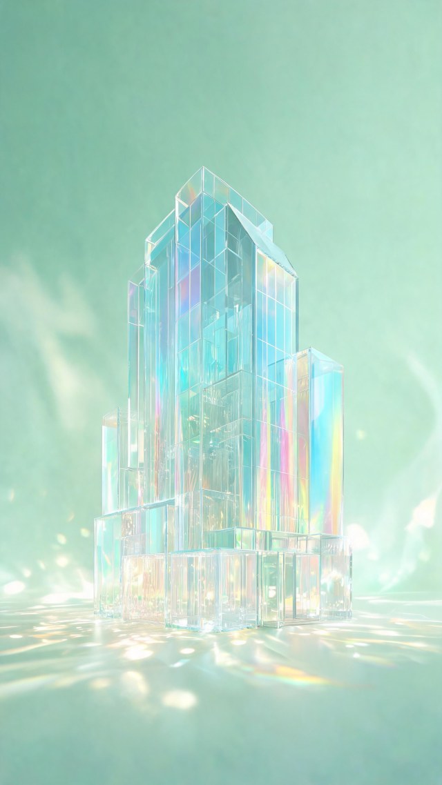 晶体建筑·薄荷绿雾