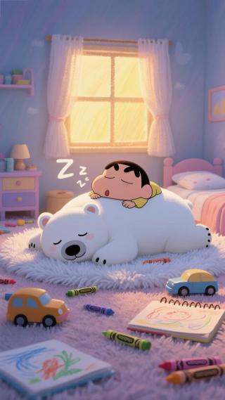 蜡笔小新和大白熊