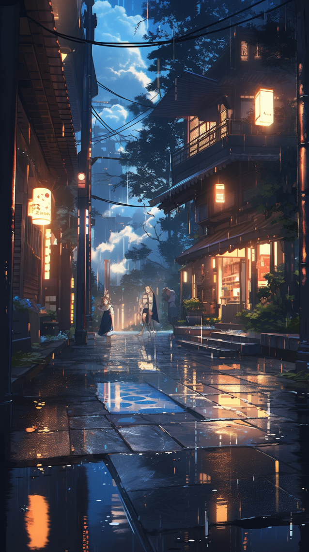 雨後寧靜街道