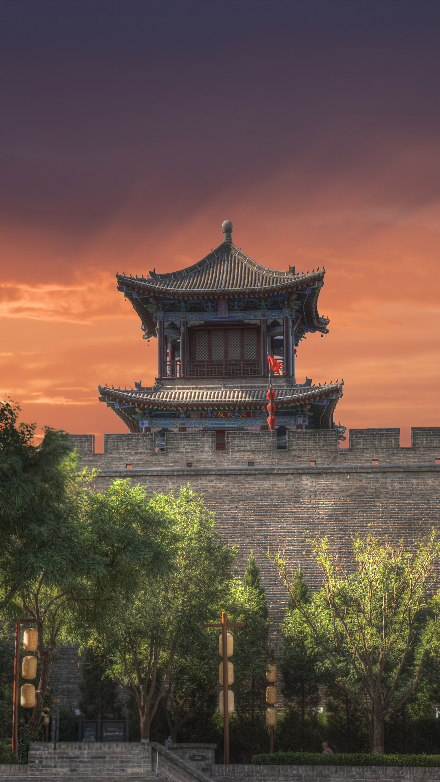 夕阳下的古建筑&古风