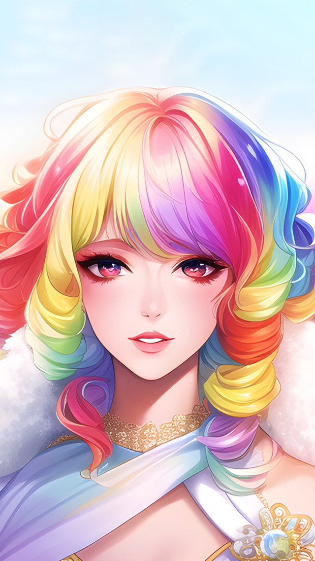 AI高清手繪彩繪美女56