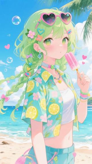 夏日清凉沙滩