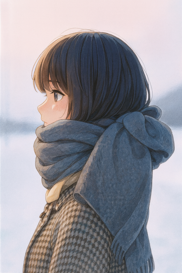 围巾少女