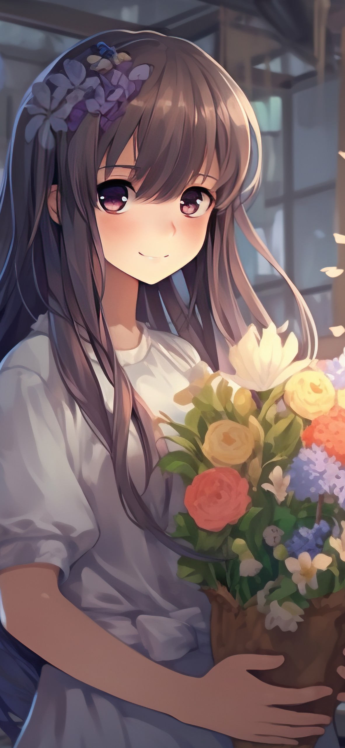 捧花美女