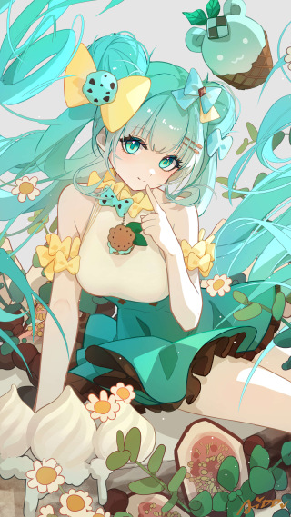 【百日绘画挑战Day37】初音未来
『秋梧鎏金』11：00 a.m.
「巧克力薄荷×无花果×奶油小蛋糕」
