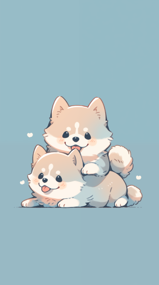 萌犬依偎时光