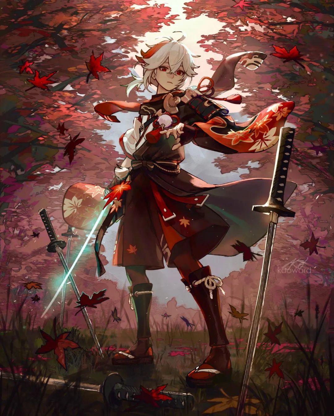 深山踏紅葉……