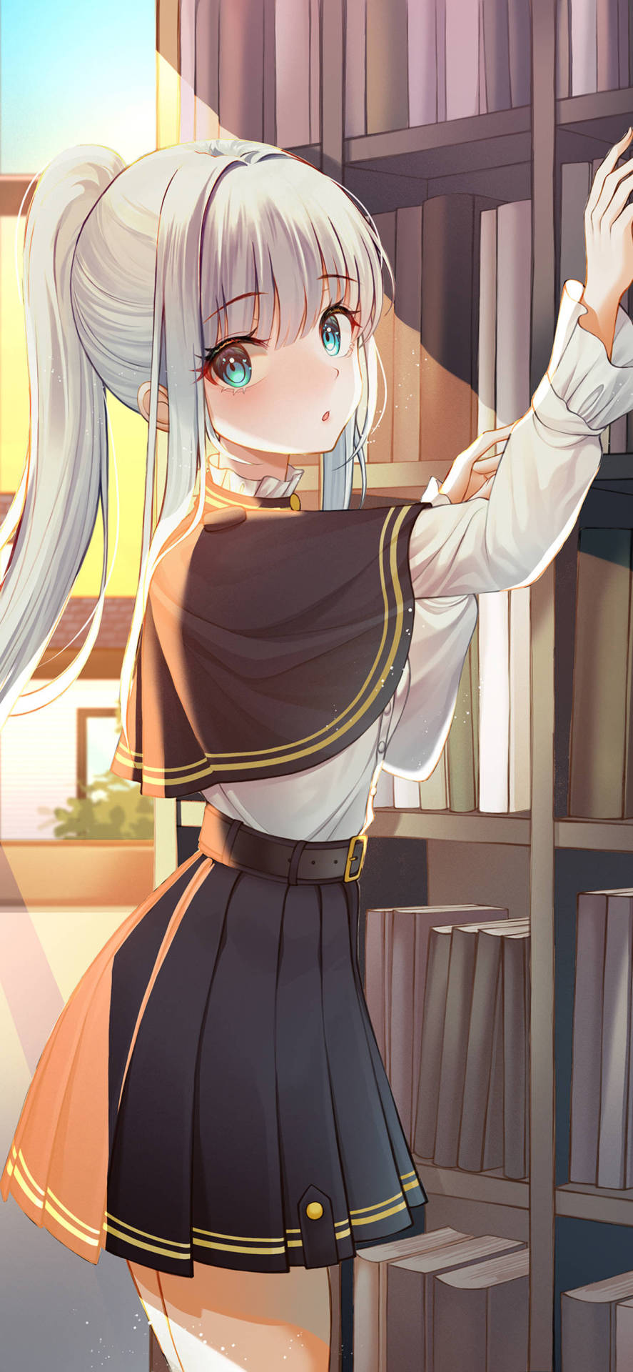 微信聊天專用圖看書美少女