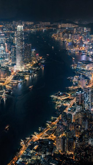 香港维多利亚港·航拍