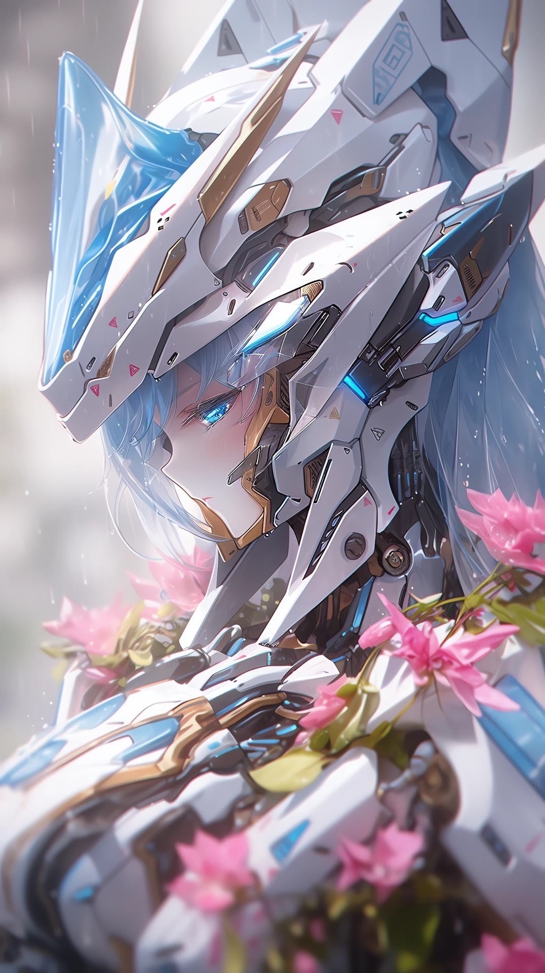 雨中忧郁女孩